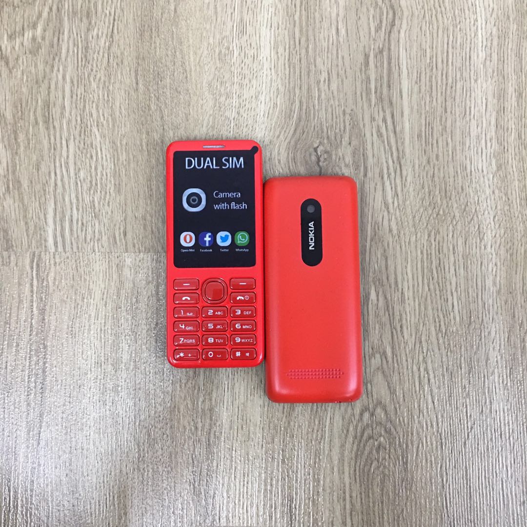 (Red)Nokia 206 DUAL SIM IMPORT REFURBISHED 95% NEW(Ready Stock)